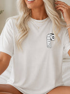 Why Not Bold Hand Drawn Text Graphic T-Shirt - White Model