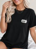 Your Opinions Toilet Paper Doodle Graphic T-Shirt - Black Model