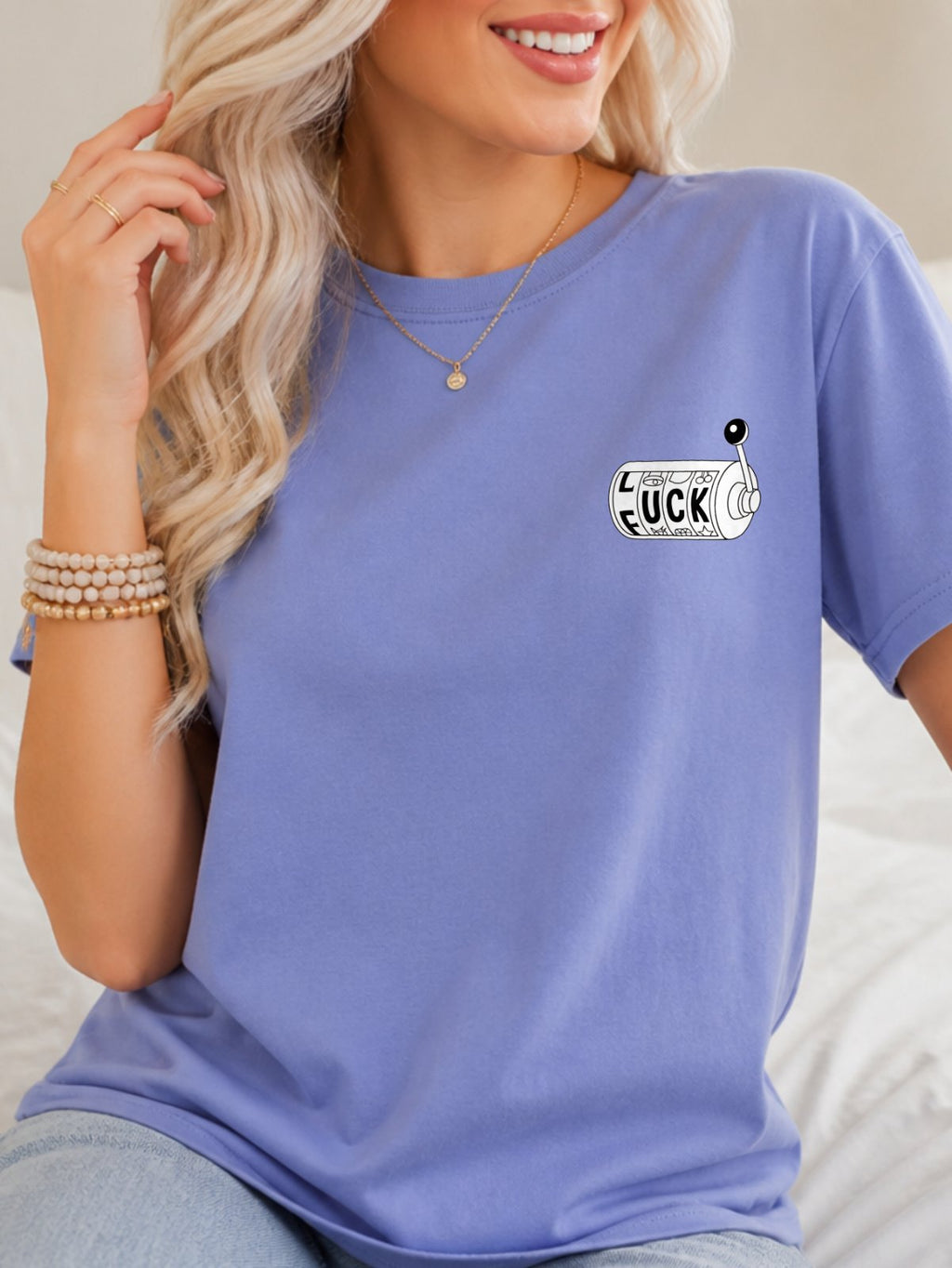 Your Opinions Toilet Paper Doodle Graphic T-Shirt - Violet Model