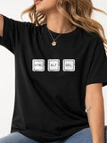 Ctrl Alt Del Keyboard Keys T-Shirt - Black Model