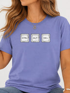 Ctrl Alt Del Keyboard Keys T-Shirt - Violet Model
