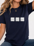 Ctrl Alt Del Keyboard Keys T-Shirt - Navy Model
