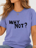It's A New Day Coffee Cartoon Doodle Graphic T-Shirt - Violet Model