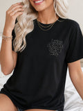 Life Is A Game Play To Win Hand Lettering Graphic T-Shirt - Black Model