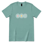 Pastel Triple Daisy Women Premium Graphic Tee - Aquatic Front