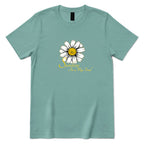 Sunshine In My Soul Boho Floral Print Tee - Aquatic Front