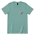 Boho Botanical Graphic Casual Top - Aquatic Front