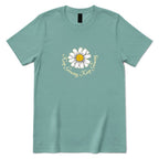 Keep Growing Keep Glowing Daisy T‑Shirt - Aquatic Front