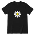 Vintage Boho Daisy Flower Graphic T‑Shirt - Black Front