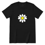 Vintage Boho Daisy Flower Graphic T‑Shirt - Black Front