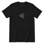 Minimal Sketch Heart Paw Graphic Tee - Black Front
