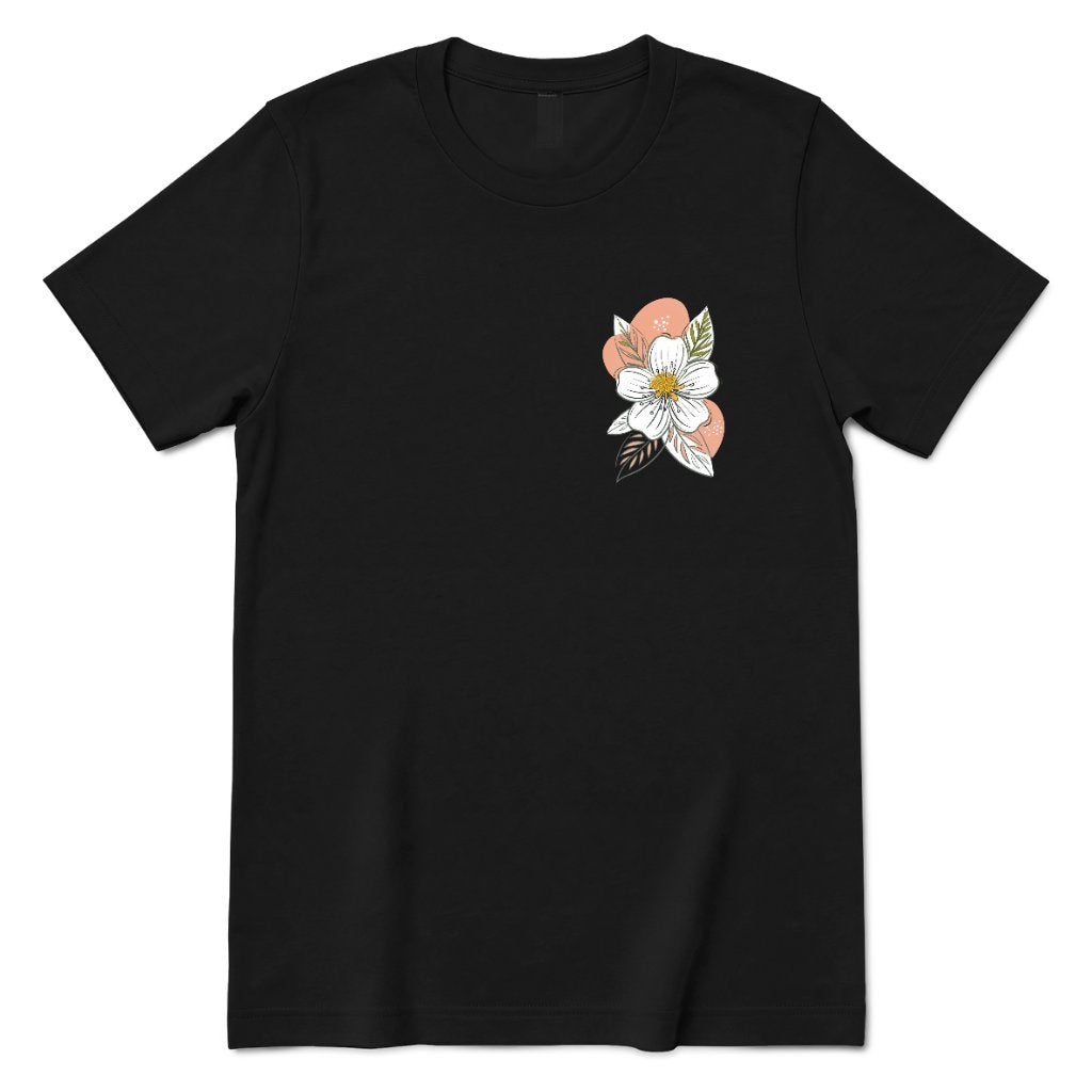 Boho Wildflower Graphic T‑Shirt - Black Front
