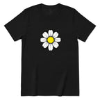 Retro Daisy Print T‑Shirt - Black Front