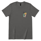 Minimal Boho Abstract Floral Graphic Tee - Charcoal Front