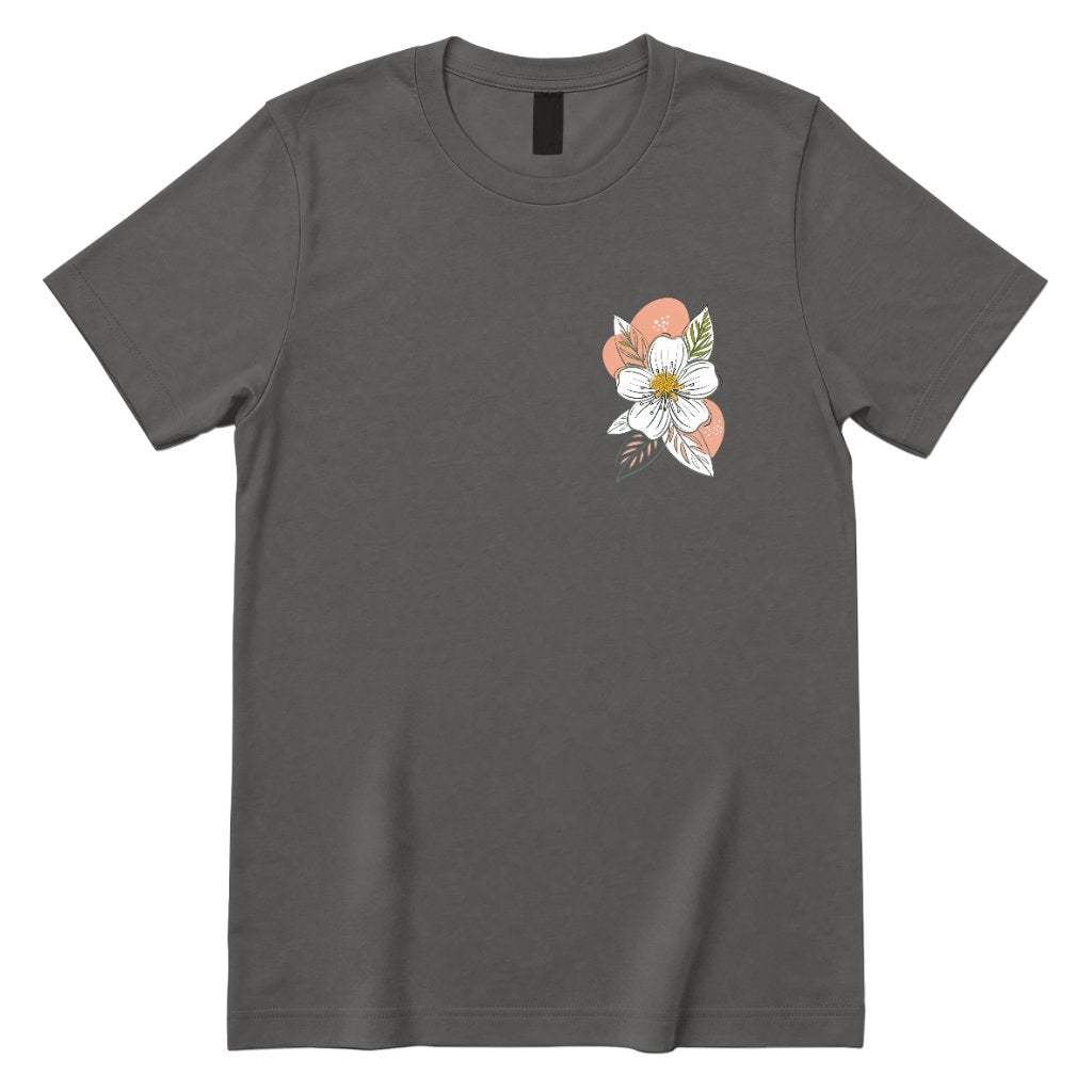 Boho Wildflower Graphic T‑Shirt - Charcoal Front