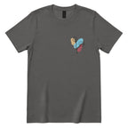 Boho Botanical Graphic Casual Top - Charcoal Front