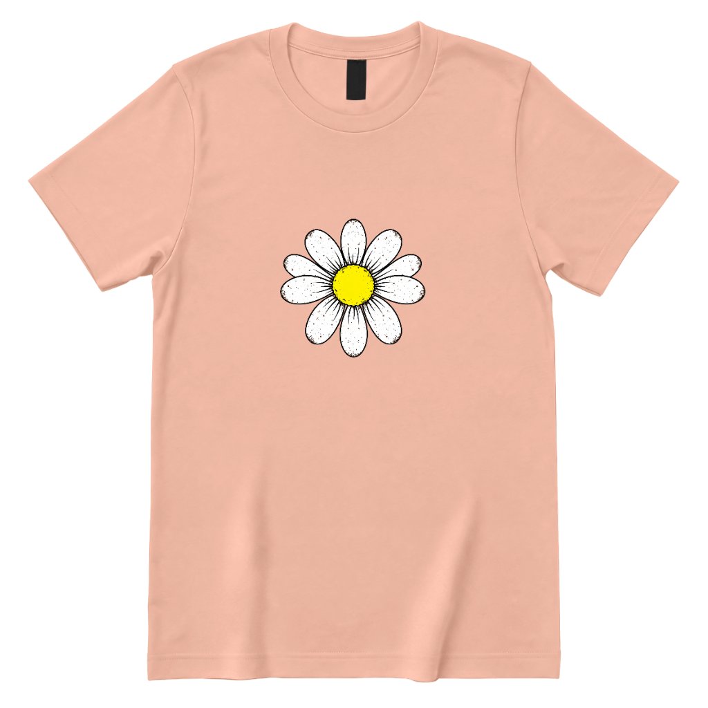 Vintage Boho Daisy Flower Graphic T‑Shirt - Dusty Rose Front