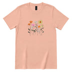 Boho Sunflower Mixed Wildflower Shirt - Dusty Rose Front