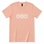 Pastel Triple Daisy Women Premium Graphic Tee - Dusty Rose Front