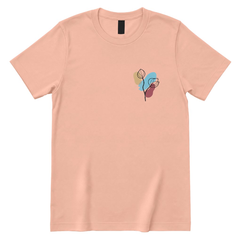 Boho Botanical Graphic Casual Top - Dusty Rose Front