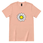 Minimal Flower Graphic Casual T‑Shirt - Dusty Rose Front