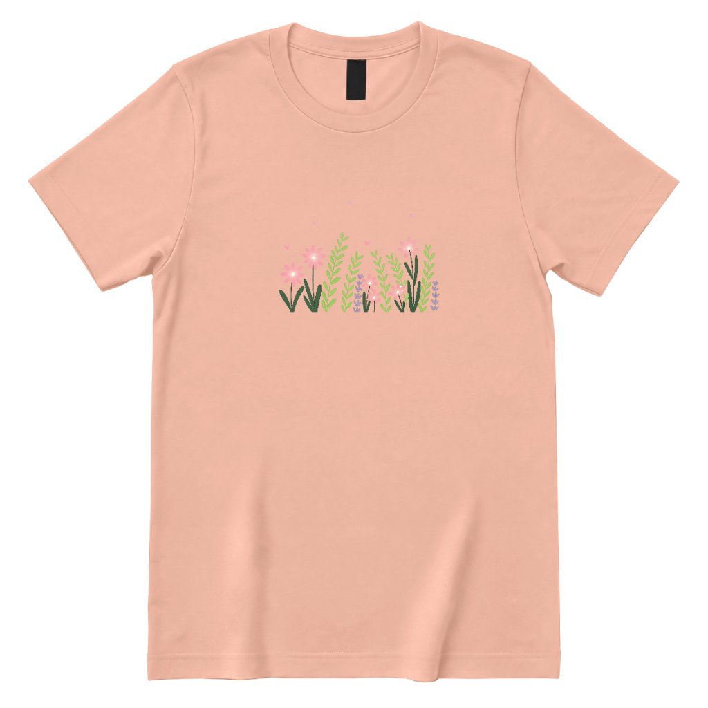 Boho Pastel Wild Meadow Floral Shirt - Dusty Rose Front