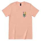 Minimal Boho Abstract Floral Graphic Tee - Dusty Rose Front