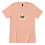 Abstract Sunflower Graphic T‑Shirt - Dusty Rose Front