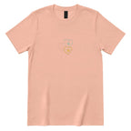 Minimal Sketch Heart Paw Graphic Tee - Dusty Rose Front