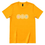 Pastel Triple Daisy Women Premium Graphic Tee - Gold Front