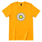 Minimal Flower Graphic Casual T‑Shirt - Gold Front
