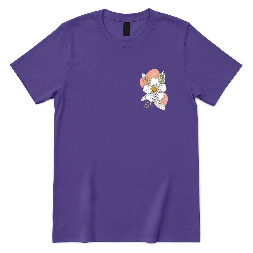 Boho Wildflower Graphic T‑Shirt - Lilac Front