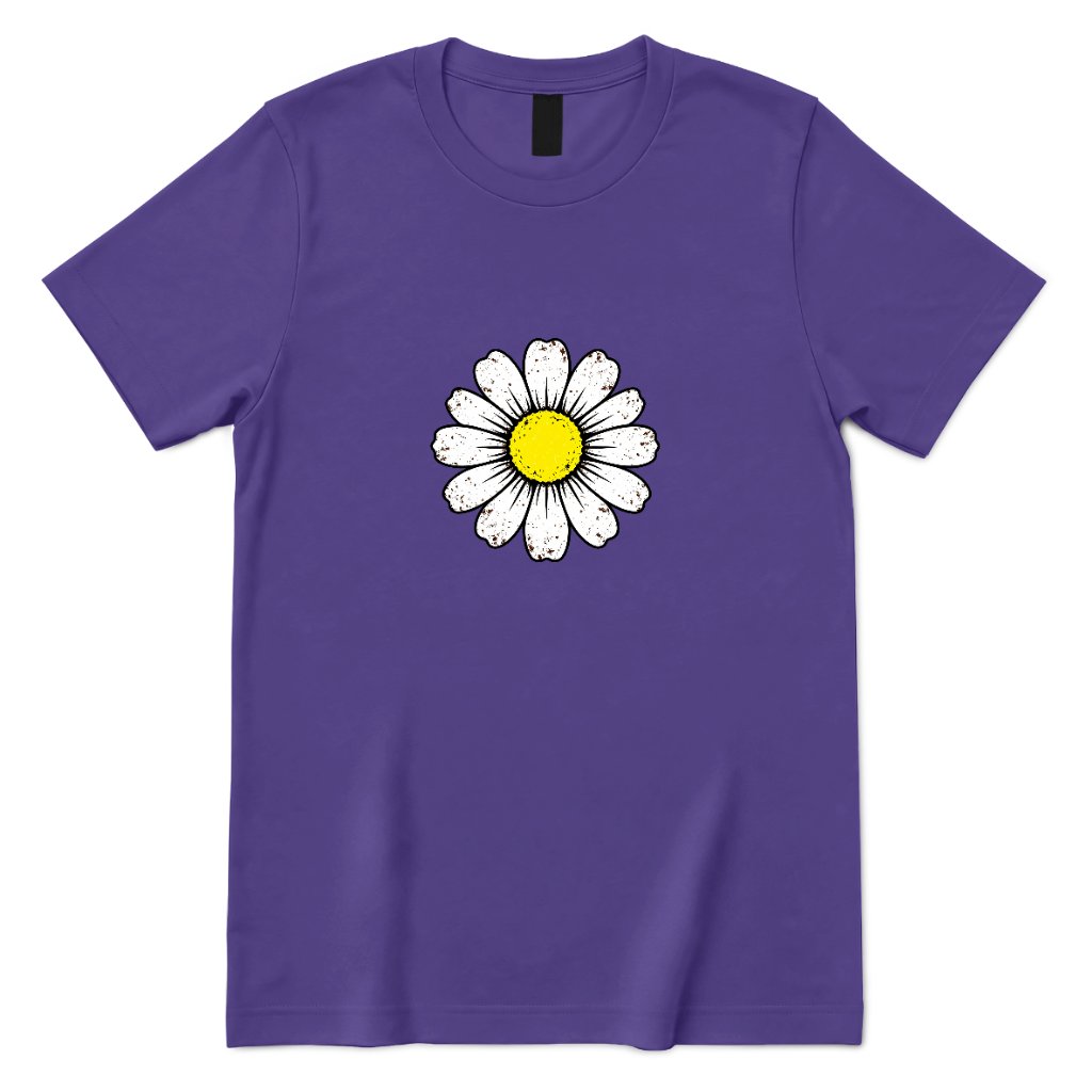 Vintage Distressed Daisy T‑Shirt - Lilac Front