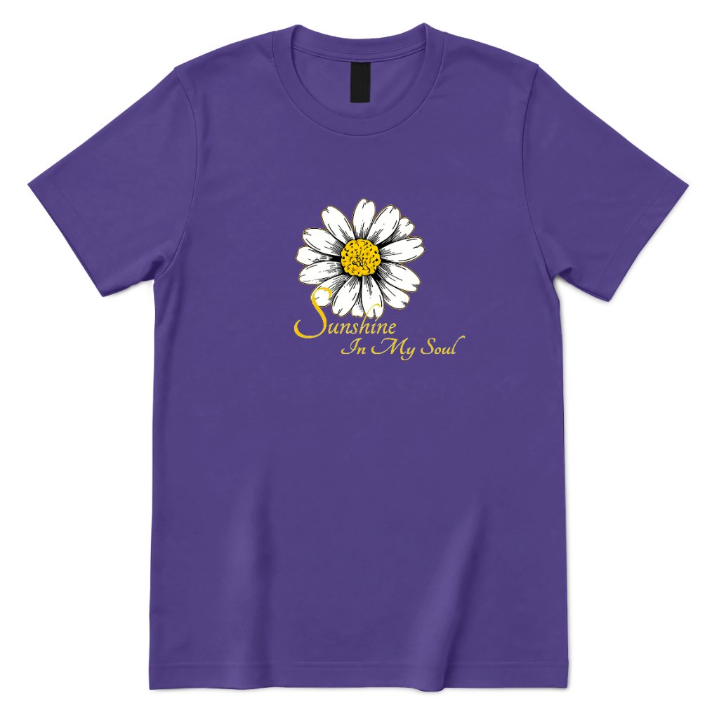 Sunshine In My Soul Boho Floral Print Tee - Lilac Front