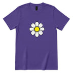 Retro Daisy Print T‑Shirt - Lilac Front