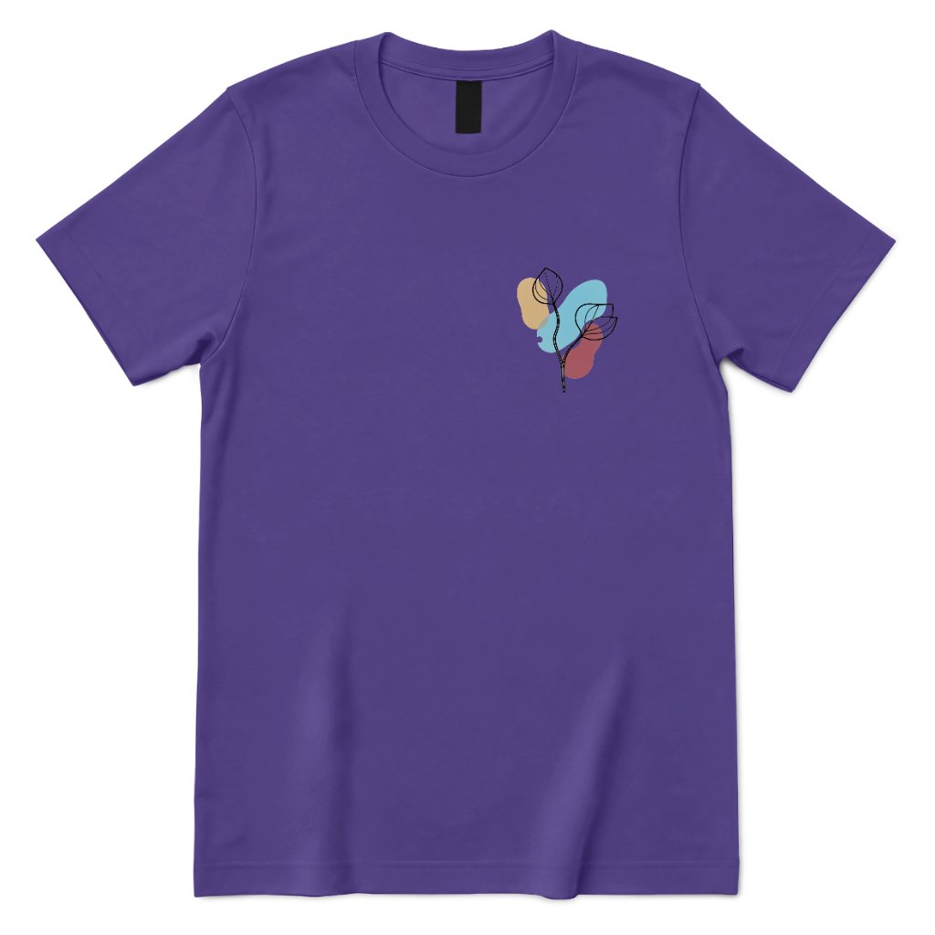 Boho Botanical Graphic Casual Top - Lilac Front