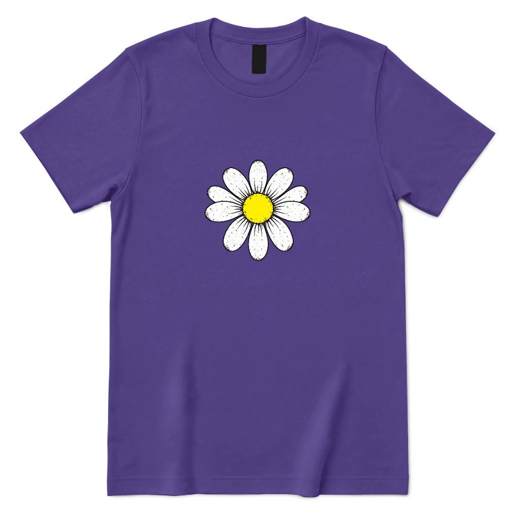 Vintage Boho Daisy Flower Graphic T‑Shirt - Lilac Front