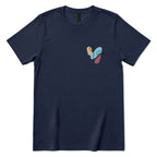 Boho Botanical Graphic Casual Top - Navy Front