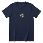 Minimal Sketch Heart Paw Graphic Tee - Navy Front