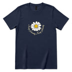 Keep Growing Keep Glowing Daisy T‑Shirt - Navy Front