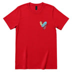 Boho Botanical Graphic Casual Top - Red Front