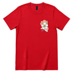 Boho Wildflower Graphic T‑Shirt - Red Front
