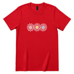 Pastel Triple Daisy Women Premium Graphic Tee - Red Front