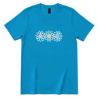 Pastel Triple Daisy Women Premium Graphic Tee - Sapphire Front