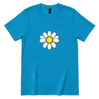 Vintage Boho Daisy Flower Graphic T‑Shirt - Sapphire Front
