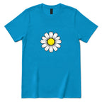 Vintage Distressed Daisy T‑Shirt - Sapphire Front