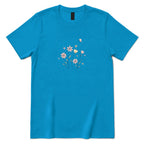 Soft Pastel Pink Floral Butterfly Graphic Tee - Sapphire Front