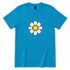 Retro Daisy Print T‑Shirt - Sapphire Front