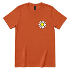 Minimal Distressed Daisy T‑Shirt - Texas Orange Front