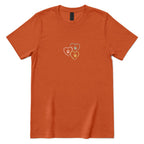 Minimal Sketch Heart Paw Graphic Tee - Texas Orange Front